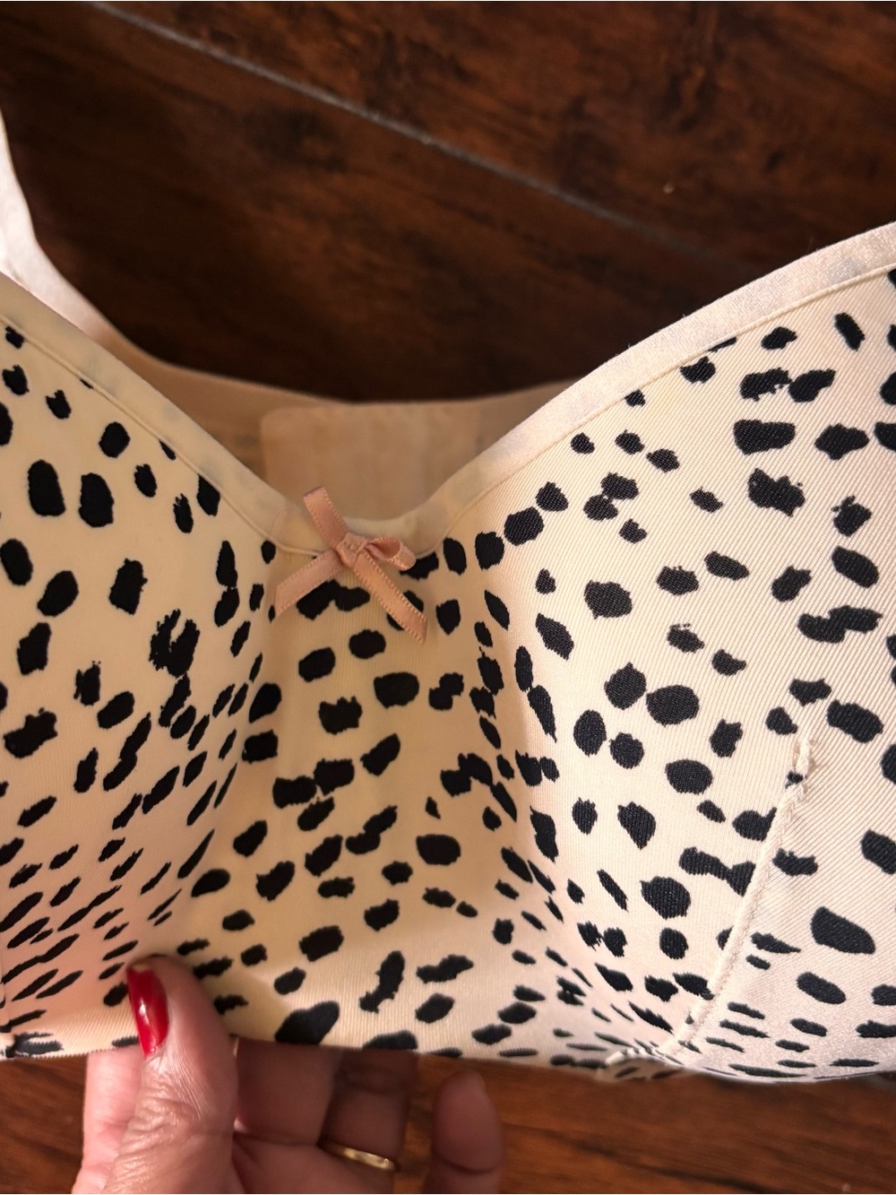 Cacique Beige and Black Spotted T-Shirt Bra - Women Intimates - Picture 2 of 5